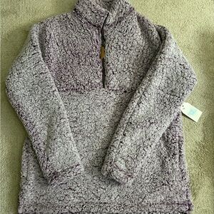 Time and Tru Purple Sherpa Pullover